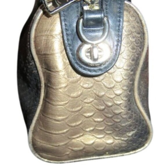 Coach 2015  Mini Rowan Baby Bennett Metallic Gold Python Leather Crossbody - Picture 3 of 12